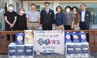 김명식 군수, 취임 후 첫 추석 맞아 노인복지시설 위문